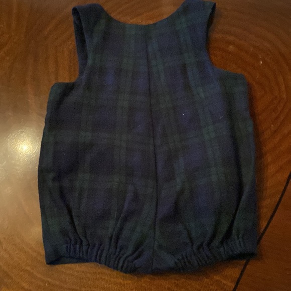 Vintage Tartan Baby Shortalls - Picture 2 of 5